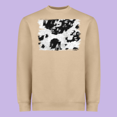 Black And White Cowhide Backround Heavyweight Sweatshirt Designed By Nancycooperartshop