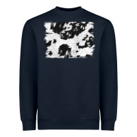 Navy black and white cowhide backround Heavyweight Sweatshirt - NancyCooperArtShop