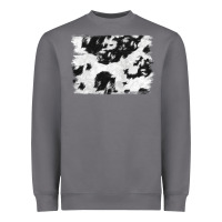 Storm black and white cowhide backround Heavyweight Sweatshirt - NancyCooperArtShop