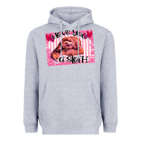 Heather Grey Valentine Sloth Heavyweight Hoodie - Bettercallsaul