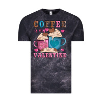 Cloud Black valentines day coffe is my valentine Vintage Tee - AdoDesignShop