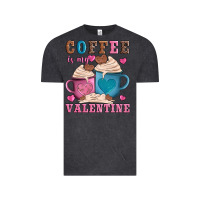 Valentines Day Coffe Is My Valentine Vintage Tee | Teevron