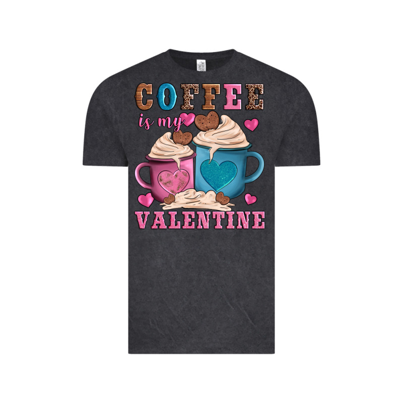 Valentines Day Coffe Is My Valentine Vintage Tee by AdoDesignShop | Teevron