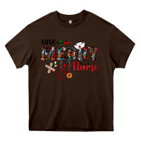 Chocolate Brown one merry nurse western Heavy Core Tee - RanaPortraitStore
