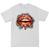 Dove Grey basketball lips Premium Tee - Zillion Design Studio