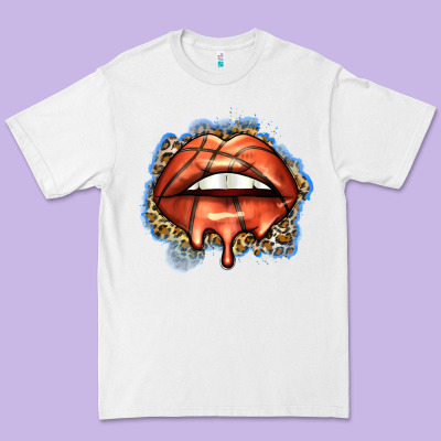Basketball Lips Premium Tee Designed By Zillion Design Studio