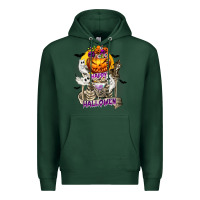 Sports Green Happy Halloween with Skeleton Premium Hoodie - texasbilliewilder