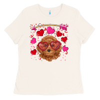 Bone valentine's day toy poodle Ladies Tee - RanaPortraitStore
