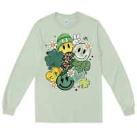 Matcha st patricks day green smile Long Sleeve Tee - MaliasSmallBusiness