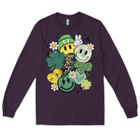 Plum st patricks day green smile Long Sleeve Tee - MaliasSmallBusiness