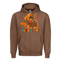 Chestnut my first thanksgiving Zipper Hoodie - MaliasSmallBusiness