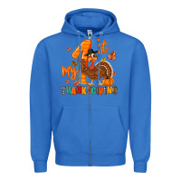 True Royal my first thanksgiving Zipper Hoodie - MaliasSmallBusiness