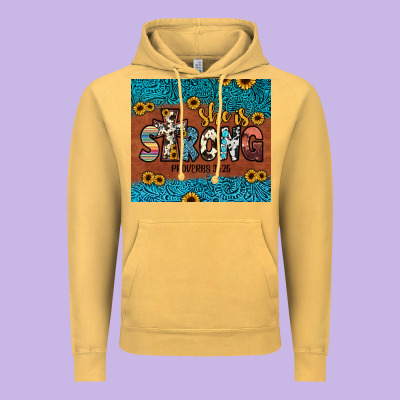 She Is Strong Vintage Hoodie Designed By Jahusdesignshop