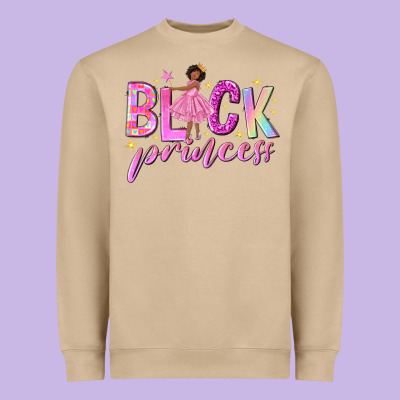 Black Princess Black Girl Heavyweight Sweatshirt Designed By Nancycooperartshop