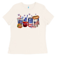 Bone 4th of july coffee cups Ladies Tee - texasbilliewilder