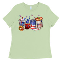 Matcha 4th of july coffee cups Ladies Tee - texasbilliewilder