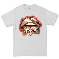 Dove Grey baseball lips Premium Tee - Zillion Design Studio