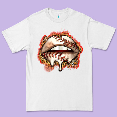 Baseball Lips Premium Tee Designed By Zillion Design Studio