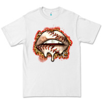 White baseball lips Premium Tee - Zillion Design Studio