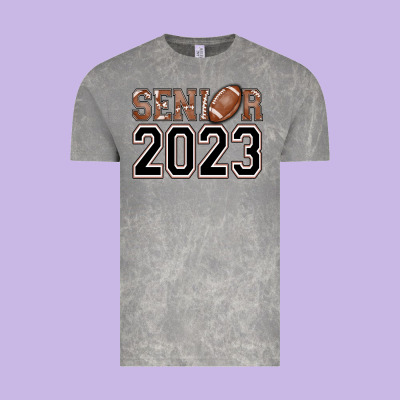 Senior 2023 American Football Vintage Tee Designed By Adodesignshop