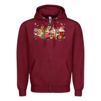 Burgundy nutcracker coffee Zipper Hoodie - MaliasSmallBusiness