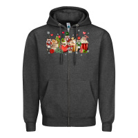 Charcoal Heather nutcracker coffee Zipper Hoodie - MaliasSmallBusiness