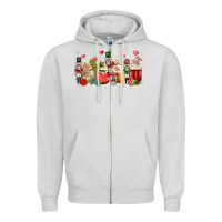Dove Grey nutcracker coffee Zipper Hoodie - MaliasSmallBusiness