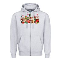 Heather Grey nutcracker coffee Zipper Hoodie - MaliasSmallBusiness
