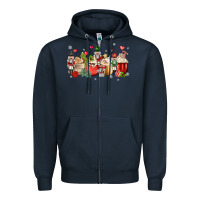 Navy nutcracker coffee Zipper Hoodie - MaliasSmallBusiness