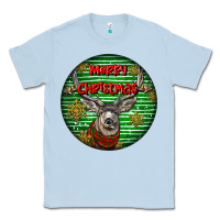 Dusty Blue mule buck deer head christmas Classic Tee - LillyAllenDesigns