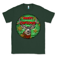 Sports Green mule buck deer head christmas Classic Tee - LillyAllenDesigns