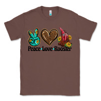 Chestnut peace love rooster Classic Tee - BarkalooDesign
