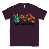 Plum peace love rooster Classic Tee - BarkalooDesign