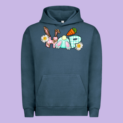 Hop Bunny Easter Day Urban Hoodie Designed By Cowgirlartshop