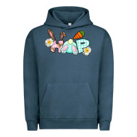 Pigment Midnight Navy Hop bunny Easter Day Urban Hoodie - CowGirlArtShop