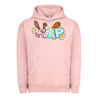 Pigment Salmon Hop bunny Easter Day Urban Hoodie - CowGirlArtShop
