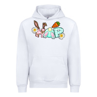 White Hop bunny Easter Day Urban Hoodie - CowGirlArtShop