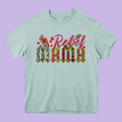 Rebel Mama Heavy Core Tee Designed By Texasbilliewilder