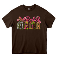 Chocolate Brown rebel mama Heavy Core Tee - texasbilliewilder