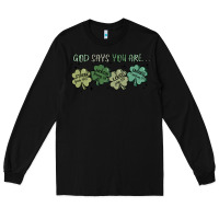 Black god says i am patrick's day Long Sleeve Tee - MaliasSmallBusiness