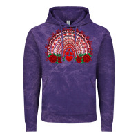 Cloud Purple valentines day rainbow with roses Vintage Hoodie - RanaPortraitStore