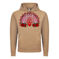 Vintage Coffee valentines day rainbow with roses Vintage Hoodie - RanaPortraitStore
