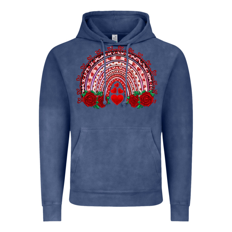 Valentines Day Rainbow With Roses Vintage Hoodie by RanaPortraitStore | Teevron