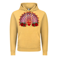 Vintage Mustard valentines day rainbow with roses Vintage Hoodie - RanaPortraitStore