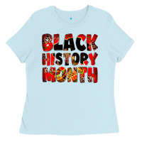 Baby Blue black history month Ladies Tee - Zillion Design Studio
