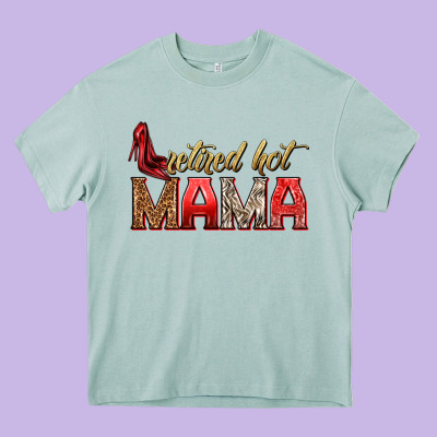 Retired Hot Mama Heavy Core Tee Designed By Texasbilliewilder