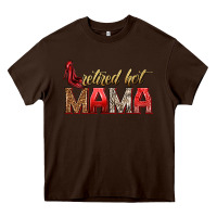 Chocolate Brown retired hot mama Heavy Core Tee - texasbilliewilder
