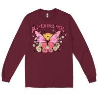 Burgundy brighter days ahead Long Sleeve Tee - MaliasSmallBusiness