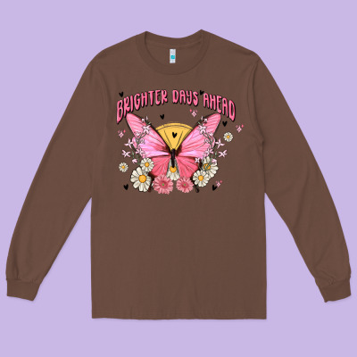 Brighter Days Ahead Long Sleeve Tee Designed By Maliassmallbusiness