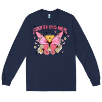 Navy brighter days ahead Long Sleeve Tee - MaliasSmallBusiness